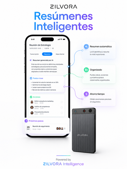 ZILVORA NOTE AI – Grabadora de Voz Inteligente con IA